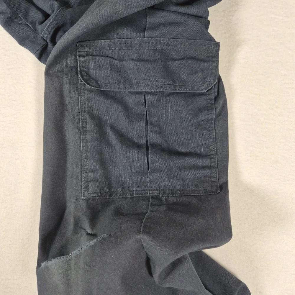 Dickies Cargo Pants Mens 37x29 (Measured) Navy Blue Distressed Skater Utility